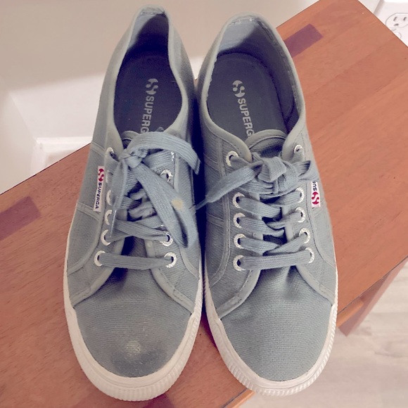Gray Superga Size 8.5 Platform Shoe for sale! - Picture 2 of 6